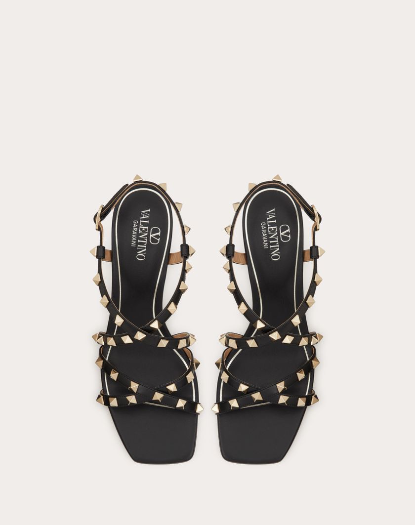 ROCKSTUD CALFSKIN SANDAL WITH STRAPS 60MM - Image 4